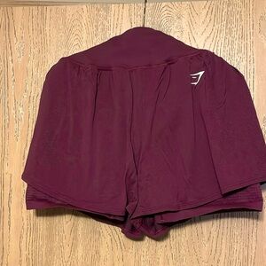 GYMSHARK VITAL SEAMLESS 2.0 2-IN-1 SHORTS size XXL color- baked maroon marl